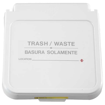 R&B Wire Products Bilingual Hamper Label "Trash/Waste", Orange Text, PK5 602TWO