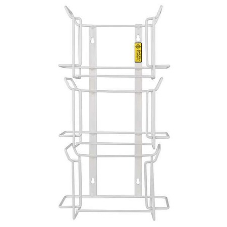 Zoro Select 6Gky3 Glove Box Dispenser – Enamel-Coated Steel Wire – Holds 3 Boxes – White