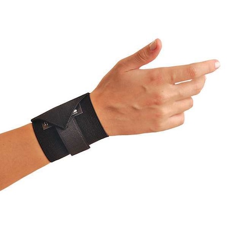 Occunomix Wrist Support, Elastic, Wraparound Strap, Ambidextrous, Black, Size Universal 311-068