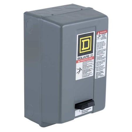 SQUARE D Nonreversing NEMA Magnetic Motor Starter, 1 NEMA Rating, 120V AC, 3 Poles, 1NO 8536SAG12V02H30S