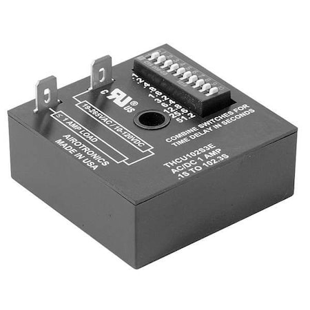 Airotronics Single Function Encapsulated Timing Relay, Square, On Delay, 1 Functions 120V AC, SPST-NO THCU1023E