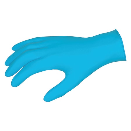 Mcr Safety NitriShield 6032, Disposable Gloves, 8 mil Palm, Nitrile, Powder-Free, M (8), 1000 PK, Blue 6032M