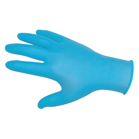 Mcr Safety VitriShield 7010, Disposable Gloves, 4 mil Palm, Nitrile/Vinyl, Powder-Free, L, 1000 PK, Blue 7010L