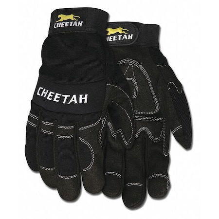 Mcr Safety MCR Safety Multi-Task Mechanics Gloves, Synthetic Leather Palm, Spandex Back, XL, Black 935CHXL
