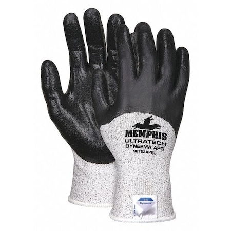 Mcr Safety Coated Gloves, Cut Level 2 , Rough , L 12 PK 96763APGL