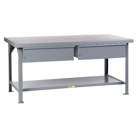 Little Giant Heavy-Duty Work Bench, Steel, 72" W, 34" Height, 10,000 lb., Straight WW-3672-2HD