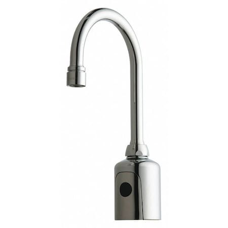 Chicago Faucet Electronic Sensor Single Hole Mount, 1 Hole Hytronic Gooseneck Sink Faucet With Dual, Chrome plated 116.594.AB.1