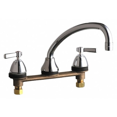 Chicago Faucet Manual Sink Faucet, 8" Mount, Chrome plated 1888-369ABCP