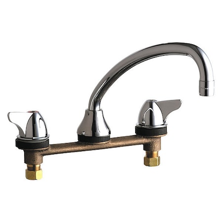 Chicago Faucet Manual Sink Faucet, 8" Mount, Chrome plated 1888-XKABCP