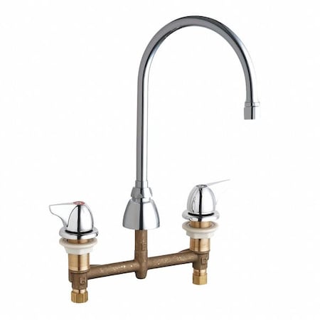Chicago Faucet Concealed Kitchen Sink Faucet, Manual, 8" Mount, Commercial 201-AGN8AE3V1000AB