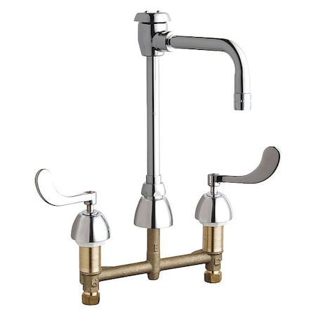 Chicago Faucet Kitchen Sink Faucet W/O Spray, Manual, 8" Mount, Commercial 201-GN2BVBE3M317AB