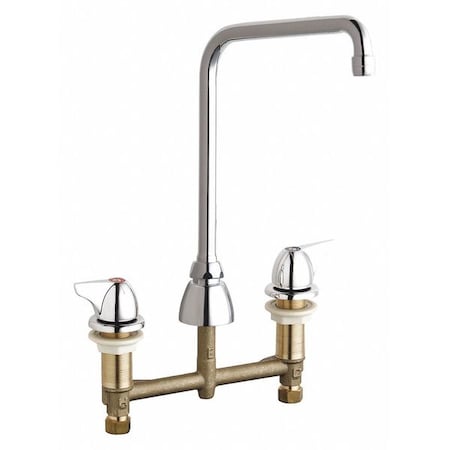 Chicago Faucet Concealed Kitchen Sink Faucet, Manual, 8" Mount, Commercial 201-VAHA81000AB