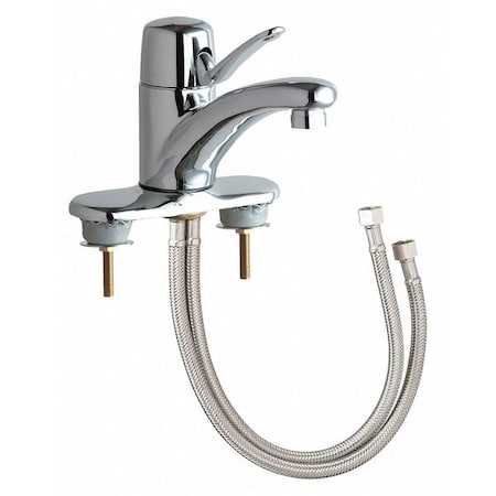 Chicago Faucet Manual Single Lever Hot And Cold Water, 4" Mount, Chrome plated 1 Hole 2200-4E2805ABCP