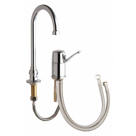 Chicago Faucet Manual Bathroom Faucet, 6" Mount, Chrome plated 2 Hole 2302-VPAABCP