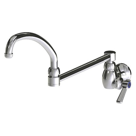 Chicago Faucet Single Handle Single Supply Sink Faucet, Chrome plated 1 Hole 332-DJ21ABCP