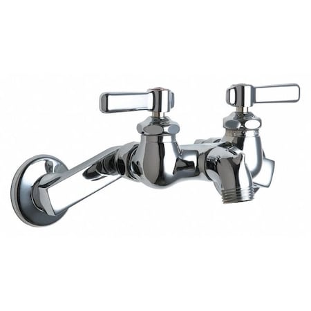 CHICAGO FAUCET Dual-Handle 8" Mount, Hot And Cold Water Sink Faucet, Chrome plated 305-CP