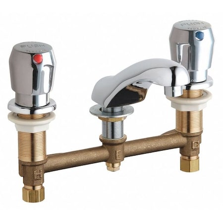 Chicago Faucet Metering Concealed Hot And Cold Water Metering, 8" Mount, Chrome plated 404-VE2805-665ABCP