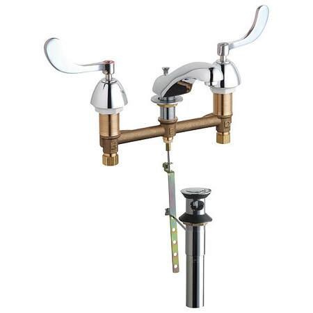 Chicago Faucet Manual Bathroom Faucet, 8" Mount, Chrome plated 404-317XKPOABCP