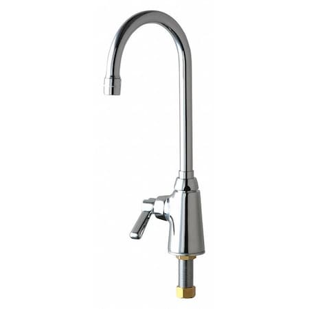 Chicago Faucet Manual Single Supply Sink Faucet With Left, Single Hole Mount, Chrome plated 1 Hole 350-LHE35ABCP