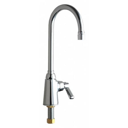 Chicago Faucet Manual Single Supply Sink Faucet, Single Hole Mount, Chrome plated 1 Hole 350-VPPABCP