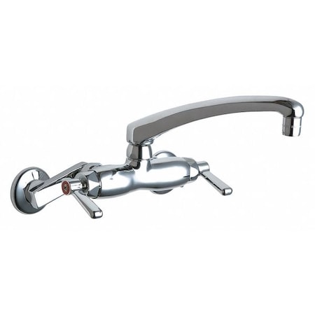 Chicago Faucet Manual Sink Faucet, 3" - 8-3/8" Mount, Chrome plated 445-L8XKABCP