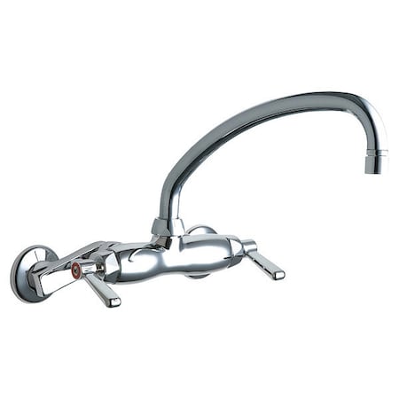 Chicago Faucet Manual Sink Faucet, 3" - 8-3/8" Mount, Chrome plated 445-L9VPCABCP