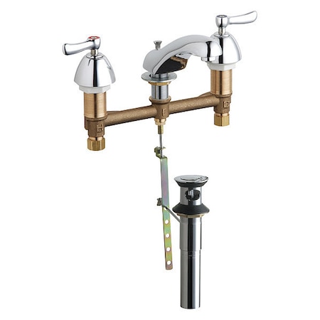 Chicago Faucet Manual Bathroom Faucet, 8" Mount, Chrome plated 404-XKPOABCP