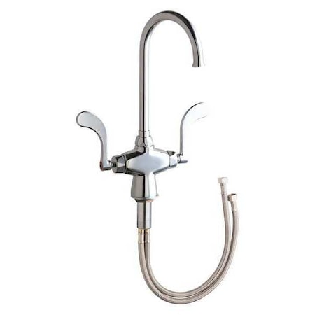 Chicago Faucet Manual Hot And Cold Water Mixing Sink Faucet, Single Hole Mount, Chrome plated 1 Hole 50-GN2FC317XKABCP