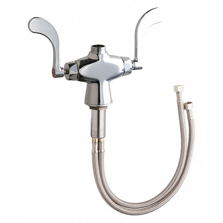 Chicago Faucet Dual-Handle Sink Faucet, Chrome plated 1 Hole 50-LES317XKAB