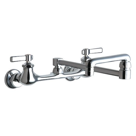 Chicago Faucet Manual Sink Faucet, 7-1/4" - 8-3/4" Mount, Chrome plated 540-LDDJ18ABCP