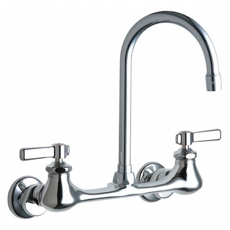 CHICAGO FAUCET Manual 7-1/4" - 8-3/4" Mount, Sink Faucet, Chrome plated 540-LDGN2AE3ABCP