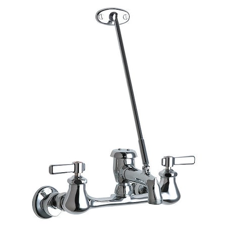 Chicago Faucet Manual Hot And Cold Water Sink Faucet, 7-1/4" - 8-3/4" Mount, Chrome plated 540-LD897SCP