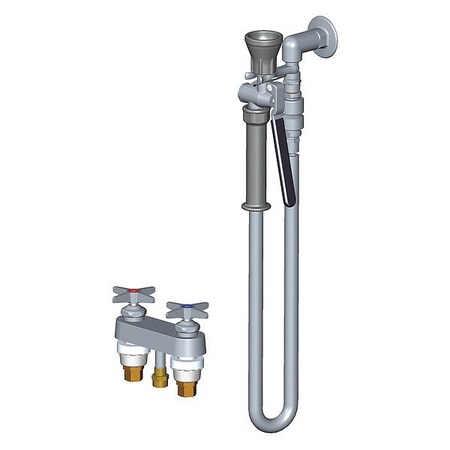 Chicago Faucet Cross Handle 4" Mount, Chrome plated 524-VBABCP