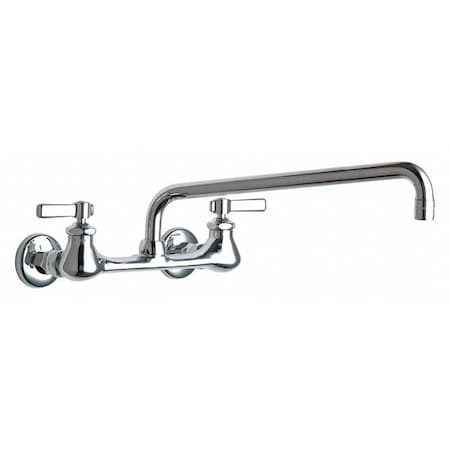 Chicago Faucet Manual Sink Faucet, 8" Mount, Chrome plated 540-LDL15WXFABCP