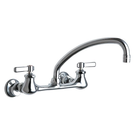 Chicago Faucet Manual Hot And Cold Water Sink Faucet, 7-1/4" - 8-3/4" Mount, Chrome plated 540-LDL9ABCP