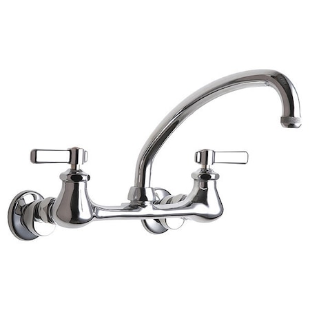 Chicago Faucet Dual-Handle Hot And Cold Water Sink Faucet, 7-1/4" to 8-3/4" Adjustable Mount, Chrome plated 540-LDL9E1ABCP