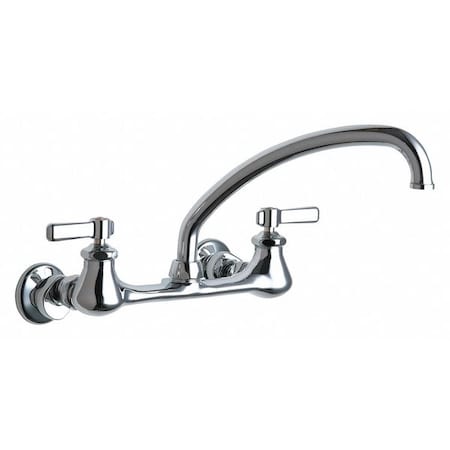 Chicago Faucet Manual Service Sink Faucet, 7-1/4" - 8-3/4" Mount, Chrome plated 540-LDL9HFAB
