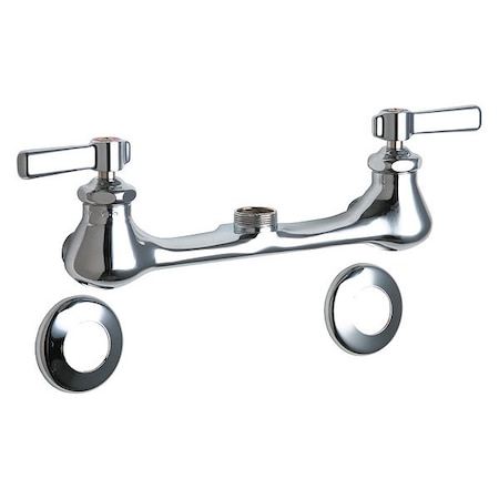 Chicago Faucet Manual Sink Faucet, 8" Mount, Chrome plated 540-LDLESAAB