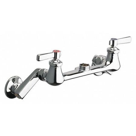 Chicago Faucet Manual Sink Faucet, 3" - 13" Mount, Chrome plated 540-LDRLESXKAB