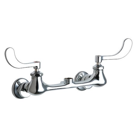 Chicago Faucet Dual-Handle Bathroom Faucet, 7-1/4" to 8-3/4" Adjustable Mount, Chrome plated 631-LESAB