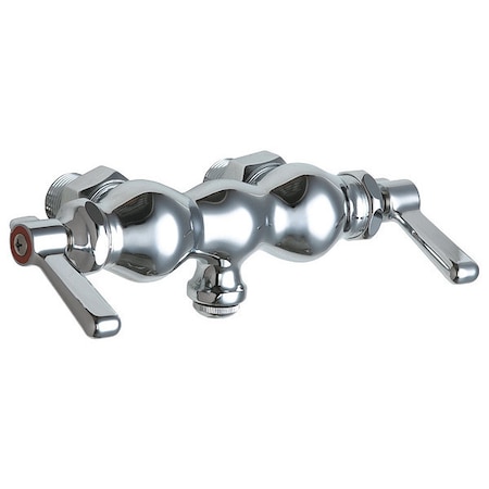 Chicago Faucet Dual-Handle Hot And Cold Water Sink Faucet, 3-3/8" Mount, Chrome plated 65-ABCP