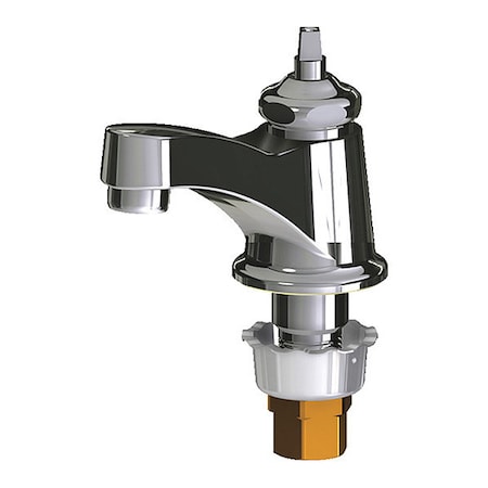 Chicago Faucet Manual Bathroom Faucet, Single Hole Mount, Chrome plated 1 Hole 700-LEHAB
