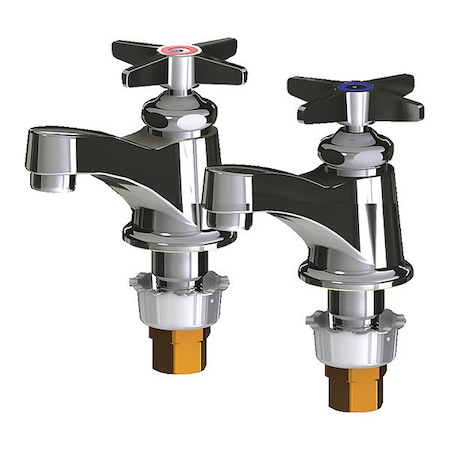 Chicago Faucet Manual Bathroom Faucet, Single Hole Mount, Chrome plated 1 Hole 700-PRABCP