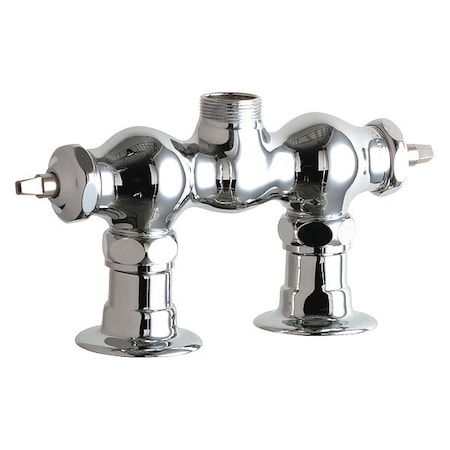 Chicago Faucet Manual Sink Faucet, 3-3/8" Mount, Chrome plated 772-LESHAB