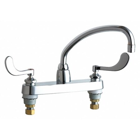 CHICAGO FAUCET Manual 8" Mount, Sink Faucet, Chrome plated 1100-L9-317ABCP