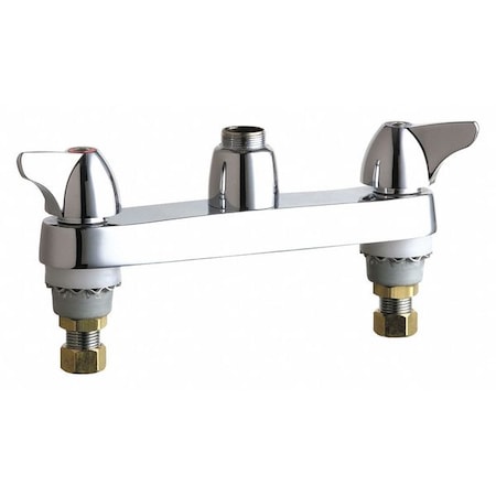 Chicago Faucet Manual Sink Faucet, 1/2" NPSM Mount, Polished chrome 1100-LESXKAB
