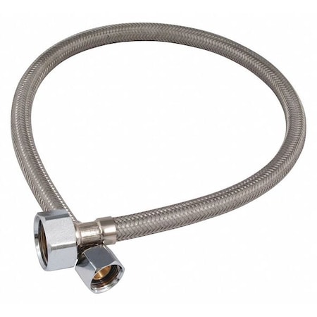 Chicago Faucet 3/8 In. F Co X1/2In F Co Stainless Steel Hse 1003-420JKABNF