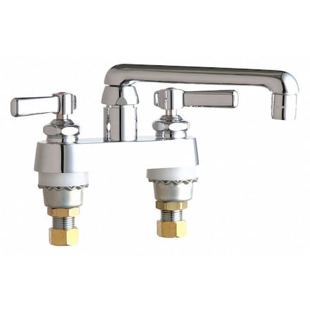 Chicago Faucet Manual Hot And Cold Water Sink Faucet, 4" Mount, Chrome plated 891-E35ABCP