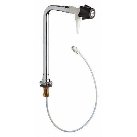 Chicago Faucet Single Handle Polypropylene Pure Water Faucet, Single Hole Mount, Polished chrome 1 Hole 828-ACP