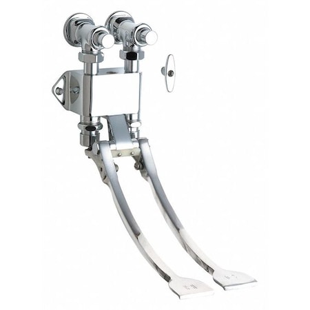Chicago Faucet Manual Foot Operated Remote Valve, Polished Chrome 834-EPSLOABCP